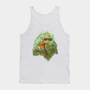 Forest Mushroom Illustration Tank Top